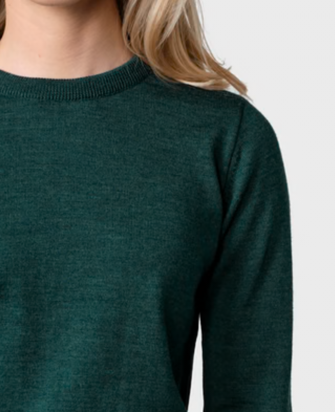 Klitmoller womens basic merino knit moss green