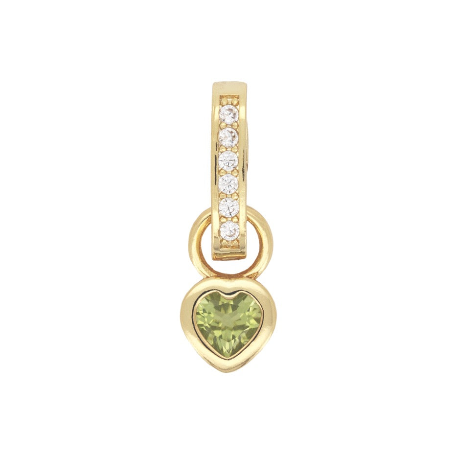 All The Luck In The World Wonder Goldplated Charm Light Green Heart