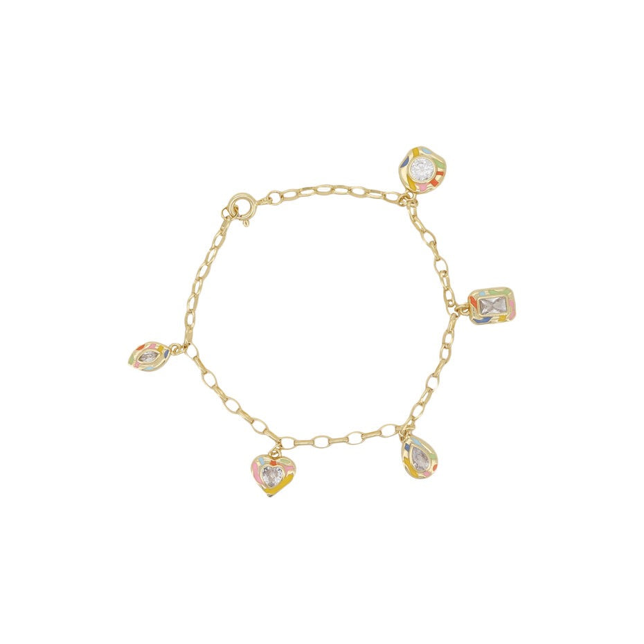 All The Luck In The World Sunlight Goldplated Bracelet Charms Multi