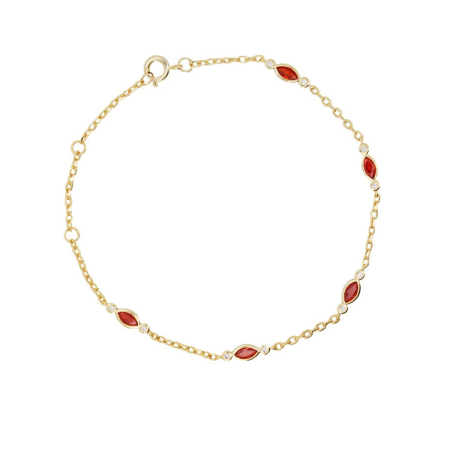 All The Luck In The World Sunlight Goldplated Bracelet Charms Red Eye